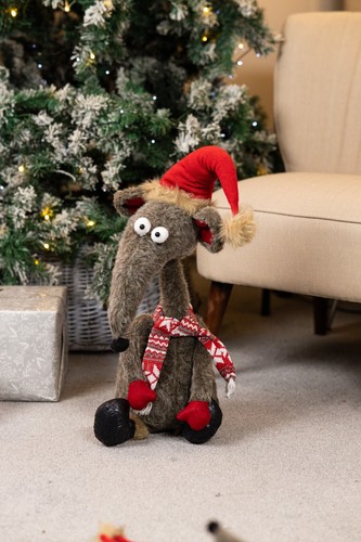 Christmas Rat Plush Decoration Figure Soft Nordic Home Gift Large Festive Decor - Picture 16 of 54