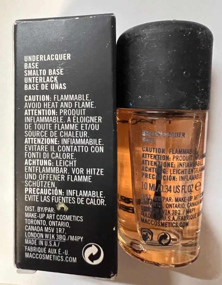 MAC лак для ногтей под лак основание 10 мл / 0,34 унций лак для ногтей новый в коробке - РЕДКАЯ - Изображение 2 из 4