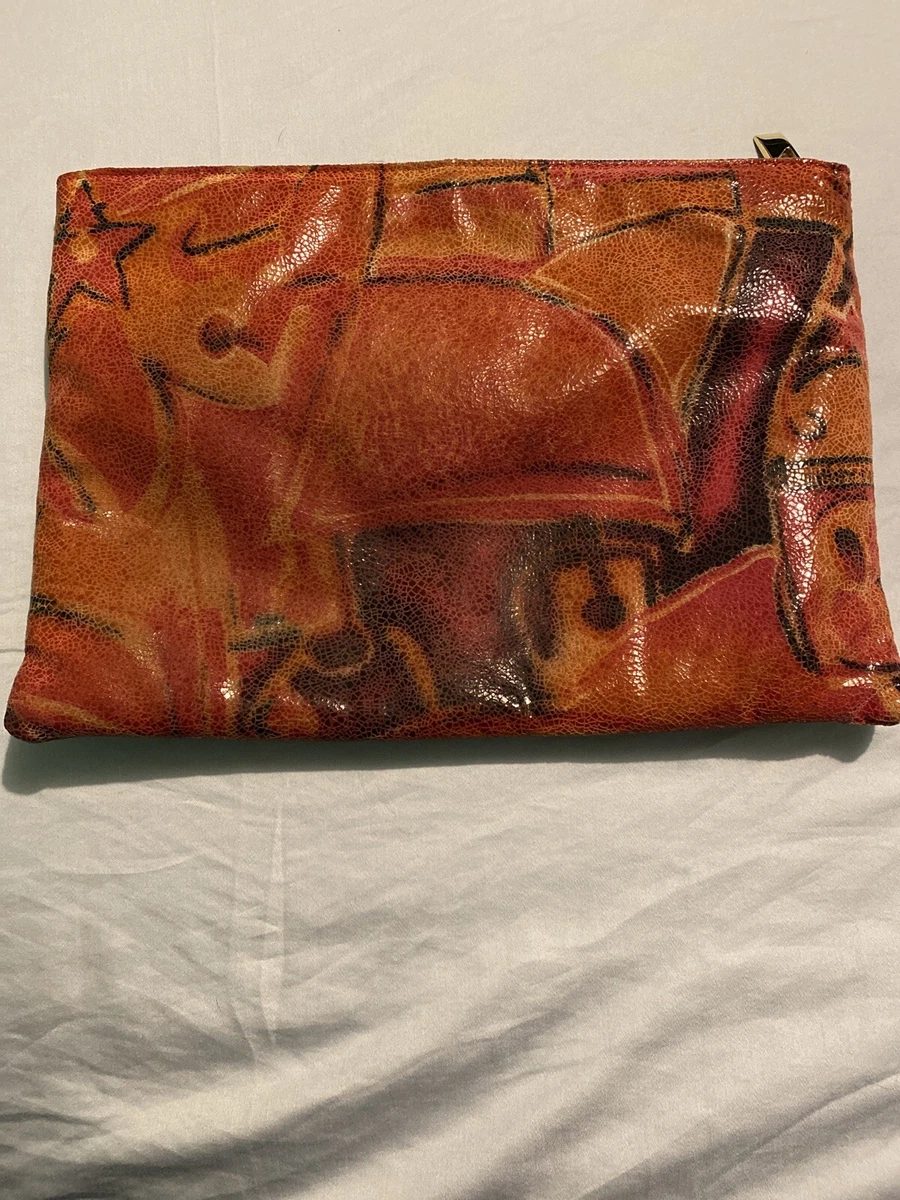 Bags By Pinky made in USA Multicolored Genuine Leather Med Size Clutch Purse