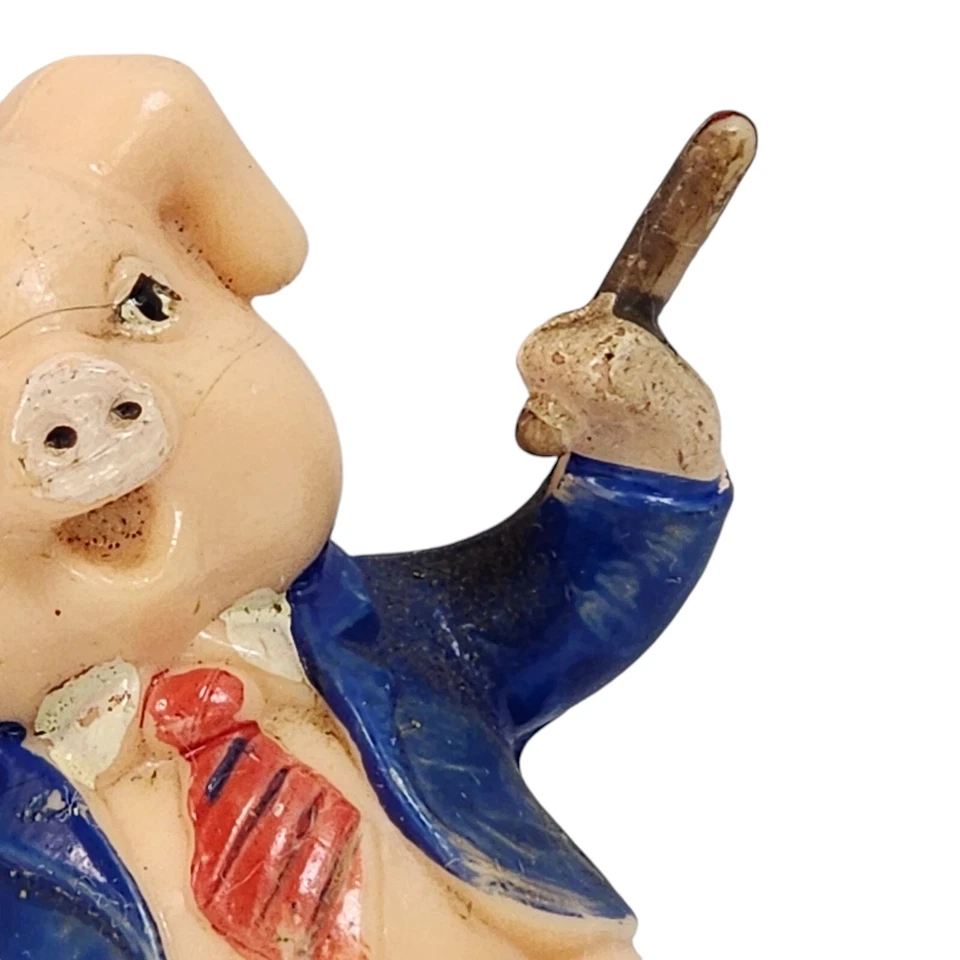 Mini repuesto de plástico duro The Boss Pig en traje para teléfono LEER DESCRIPCIÓN Foto 4 de 4