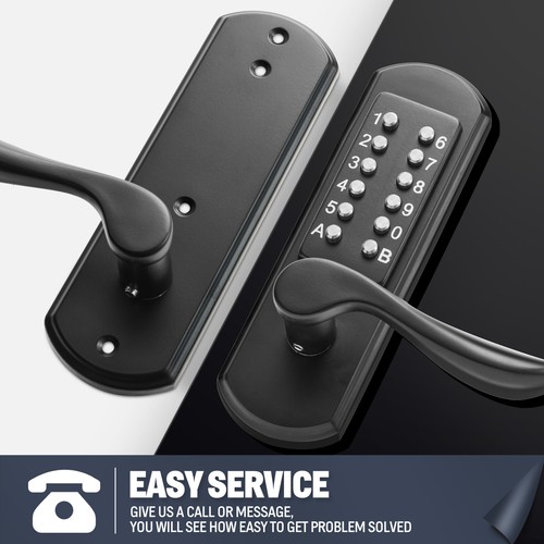Teclado mecánico con cerradura de puerta sin llave código digital perno seguridad para el hogar privacidad - Imagen 3 de 22