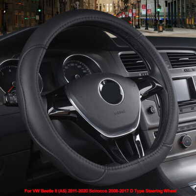 Car Steering Wheel Cover For VW Beetle II A5 2011 - 2020 Scirocco 2008 - 2017