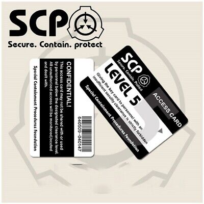 1pc Number 5 Level 5 Scp Foundation Identity Key Card For Role-playing  Access Authorization Card