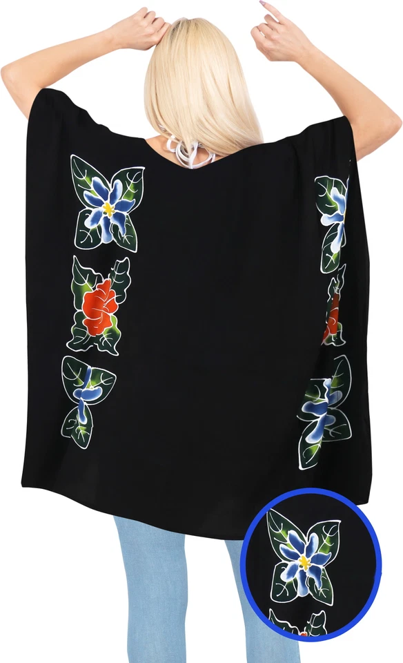 Mini Prendas para el torso para mujer LA LEELA Traje de baño Playa Traje de baño Cubrir EE. UU. 10-18 Negro_L276 Foto 2 de 3