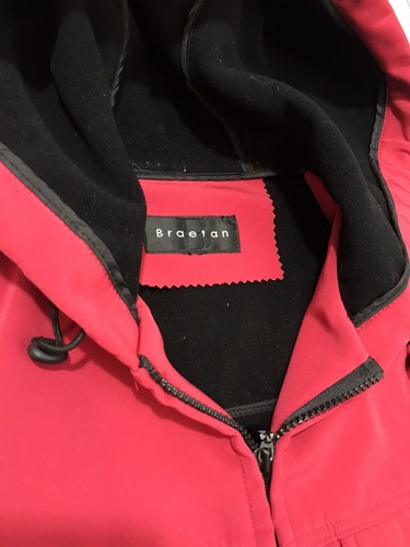 Braetan Red Womens Hooded Coat Zip Up With Pockets- Preowned Size Small - Picture 7 of 7