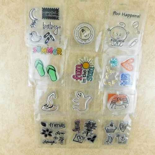 HUGE MIXED LOT -- MINI Clear / Solid Rubber Stamp - Arts / Crafts Scrapbook - Picture 4 of 9