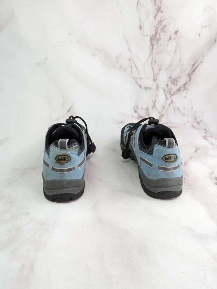 NRS Shoes Women 10 Canoe Rafting Nylon Tie Water Wetshoes Lace Blue Black  - Image 4 of 4