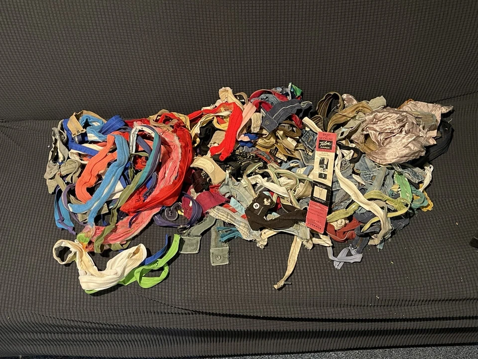 HUGE LOT Mid Century Vintage Zippers Sewing Crafting Talon Over 3lbs - AS IS Old - Image 4 of 4