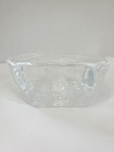 Cristal D’Arques Bear Crystal Paperweight France 3.75" sculpted intaglio glass - Picture 8 of 12