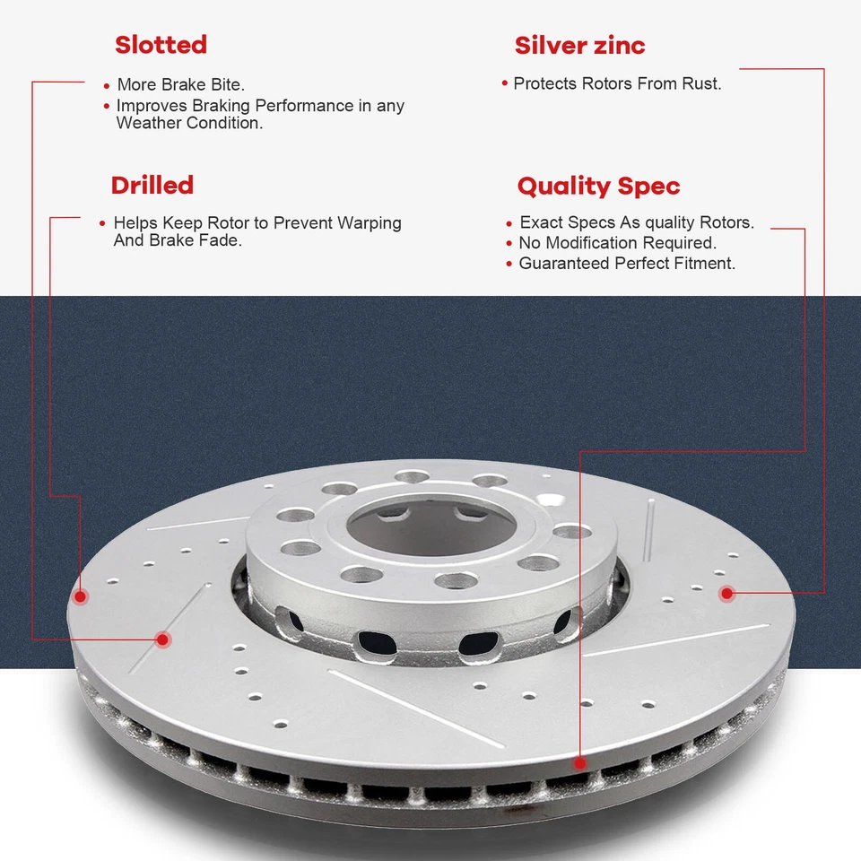 PARA AUDI A4 A6 QUATTRO VOLKSWAGEN PASSAT ROTORES DE FRENO DELANTEROS Y PASTILLAS CERÁMICAS Foto 2 de 4