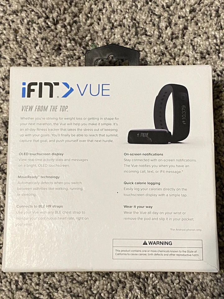 Unidad Ifit Vue con Bandas Gris Y Negro S/M Y L/XL Cargador USB Nuevo Foto 4 de 4