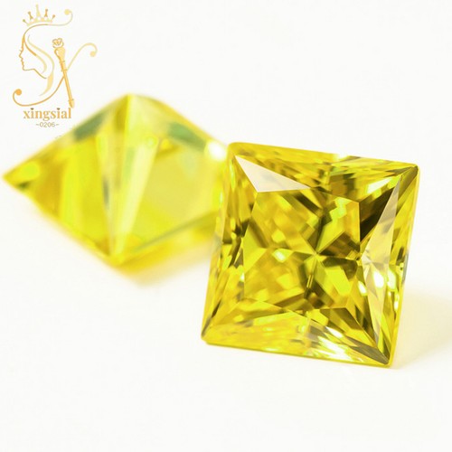Plating Yellow Color Fancy Cut Moissanite Stone Loose Gemstones DIY Ring No Fade - Picture 26 of 43