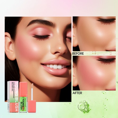 Face ColorChanging Blush Oil Tinted Makeup Natural Maquiagem Long Lasting Flush^ - Picture 5 of 19