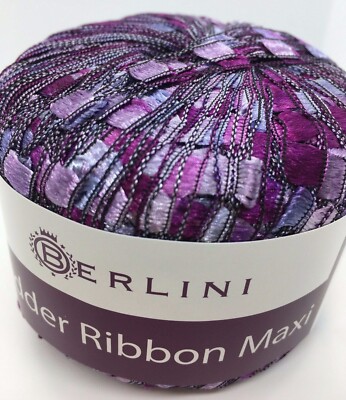 Berlini Ladder Ribbon Maxi Yarn #83 Purple Passion - 50 Gram 98 Yards