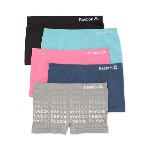 Reebok Girls Seamless Boyshort Panties, 5-Pack