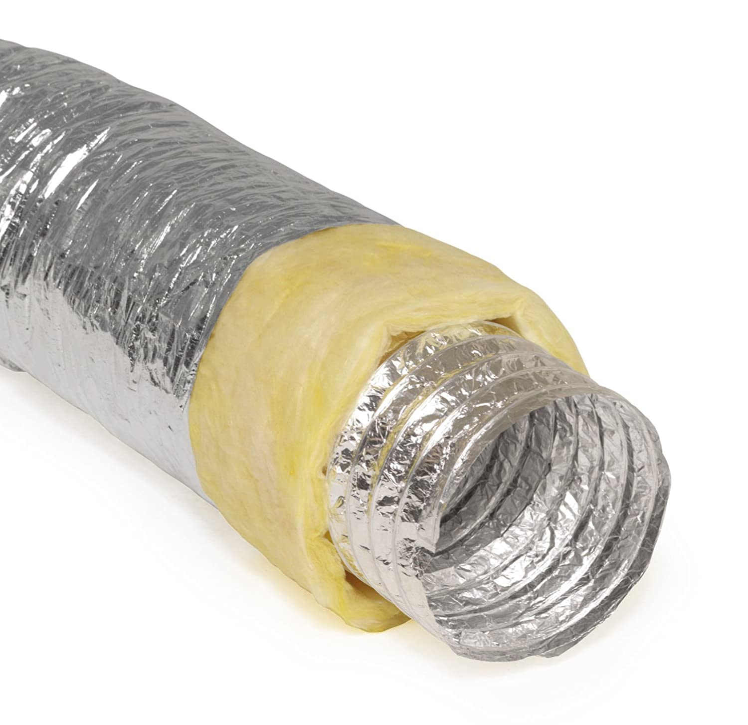 6u0026#034; Inch Flexible Aluminum Ducting Hose Insulated R-4.2 Air Duct Pipe  New | eBay