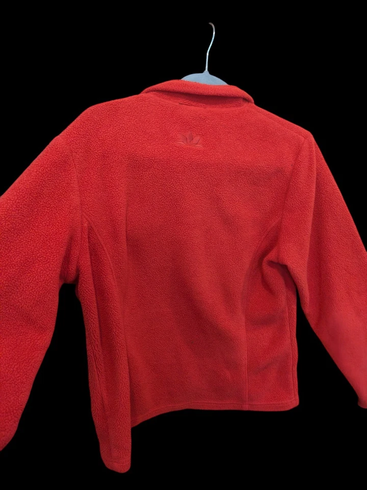 Suéter polar REI cremallera completa manga larga rojo para mujer talla grande talla mediana Foto 2 de 4