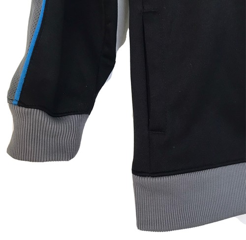 Puma Full Zip Jacket Size 5. Black/Blue/Gray Logo Sweatshirt.Kids.Boys.Vintage - Picture 6 of 10