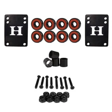 Amphetamine ABEC 5 Bearings +Skateboard 1/8 Ruber Riser Pads + Spacers + 1.25 Ha