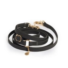 Sunny Tails CLOUD Dog Leash 4 in 1 Hands Free Leash /8.5 ft/Long/Ember Black 2tp