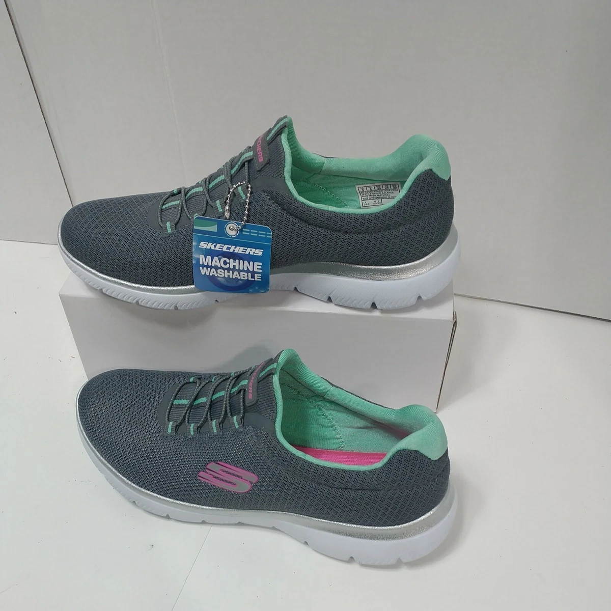 Skechers Women Memory Foam Summits 12980 Gray Green Size 9 EUC eBay