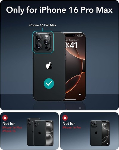 Pack de 3 protectores de pantalla para iPhone 16 Pro Max, dureza 9H, vidrio templado irrompible - Imagen 9 de 9
