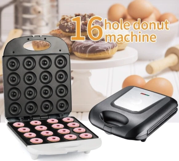110V Donut Cake Breakfast Machine Sandwich Machine Large 16 Hole Bread Maker
Opens in a new window o