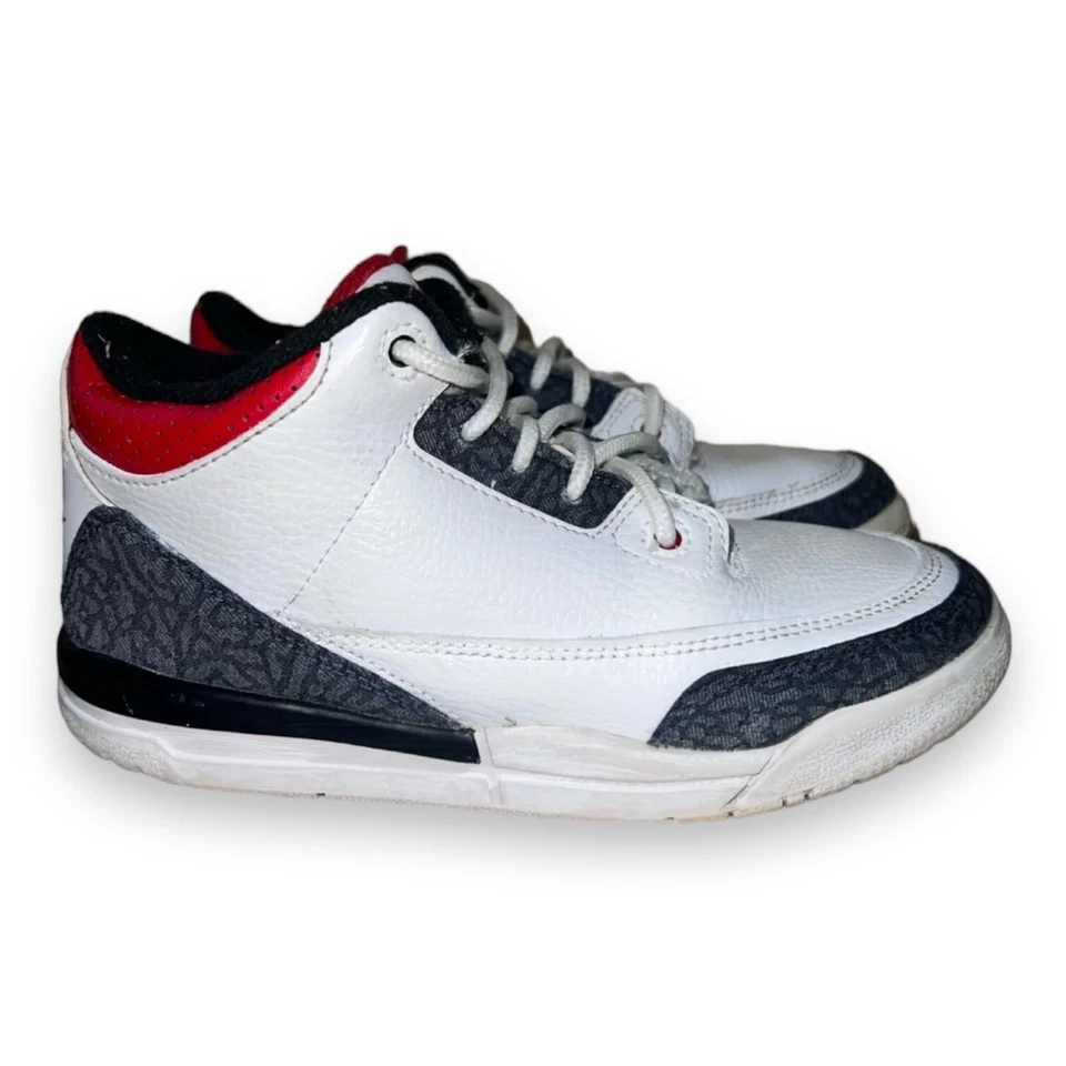 Air Jordan 3 Retro Denim SE PS 'Fire Red' DB0443-100 Youth 1.5 - Image 3 of 4