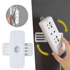 Socket Holder Plug Fixer Sticker Punch-free Power Strip Holders Wall-Mounted JQ