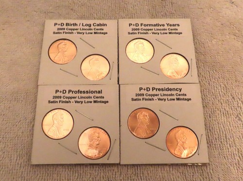 2009 P+D LINCOLN CENT BICENTENIAL COPPER 8 COIN SET - BU MS SP Satin Finish - Picture 6 of 6