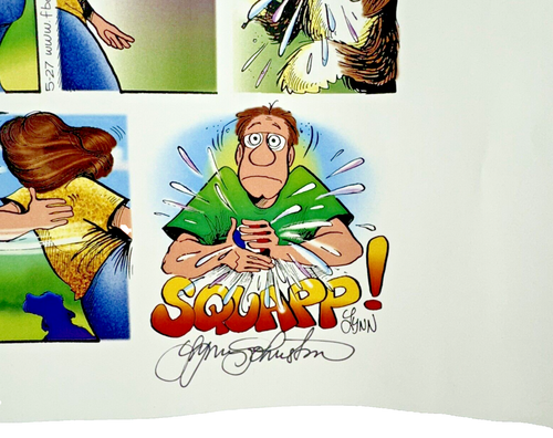 Vintage signiert für besser oder schlechter Lynn Johnston Cartoon Comic Strip 2001 - Bild 8 von 11