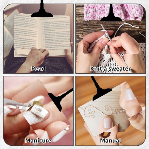 5X Magnifying Glass with Clip Adjustable Flexible Neck Clip On Magnifying leDgp - Picture 6 of 11