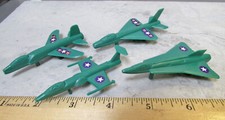 USAF US Air Force plastic toy Jets, set of 4 different, 3 inch long, fun toys