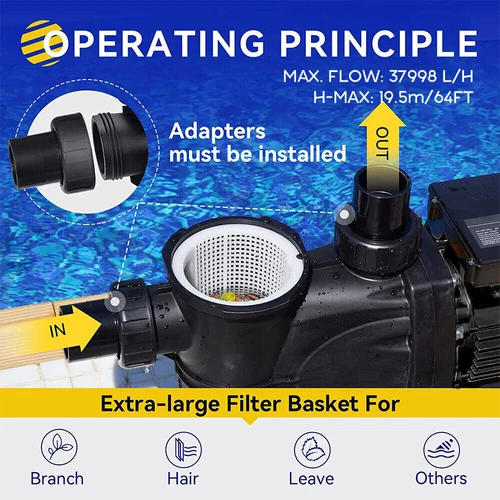 Filtro motore interrato pompa piscina 3HP per ricambio pompa fieno - Foto 8 di 13