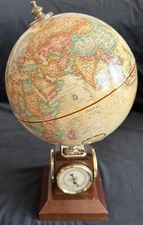 Vintage 1970s Globe with 3 Weather Meteorological Instruments 
