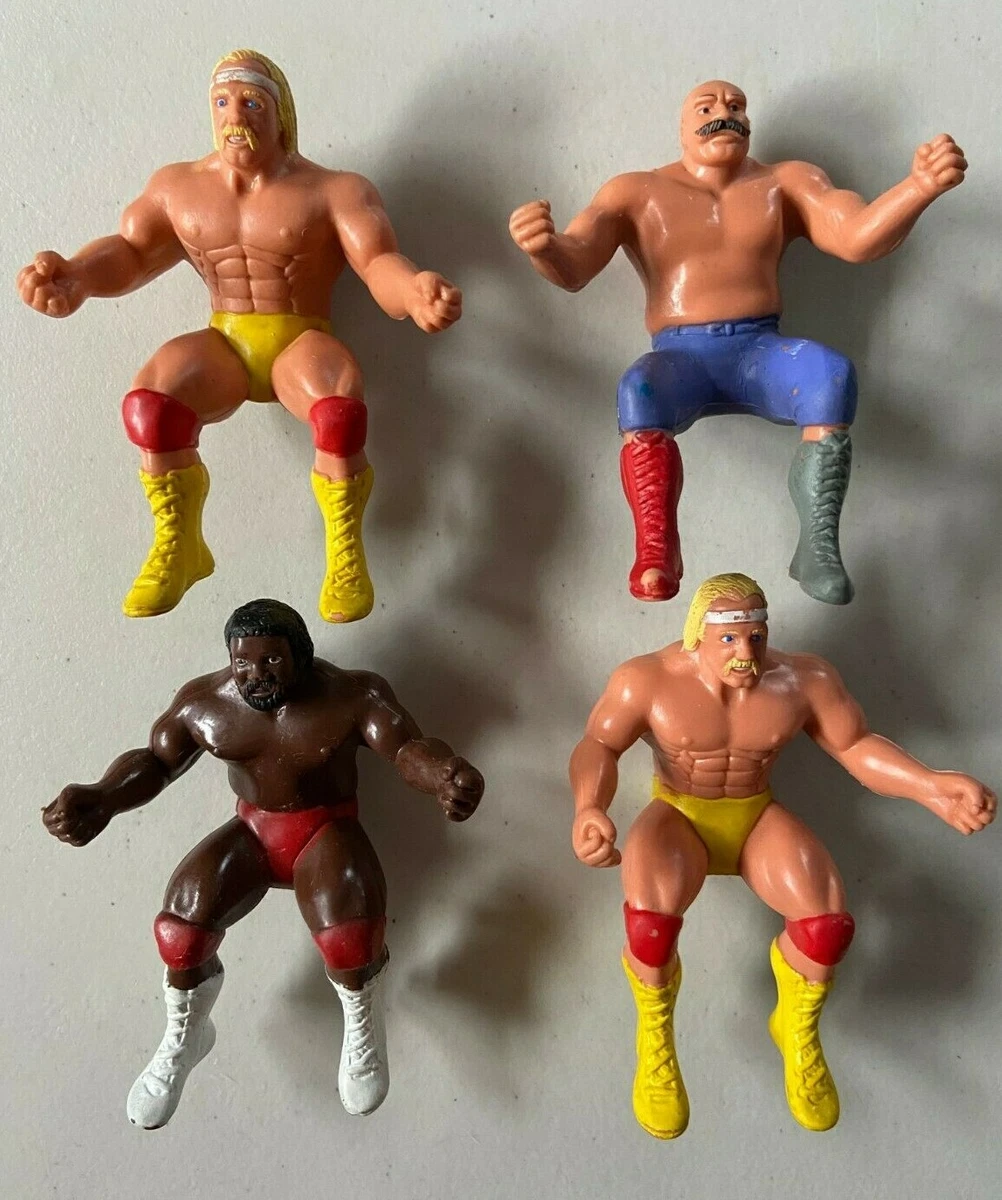 WWF LJN Thumb Wrestlers Hulk Hogan Iron Sheik Junkyard Dog Wrestling Figures WWE