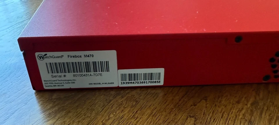 Switch WatchGuard Firebox M470 8 puertos Gigabit Ethernet Foto 3 de 3