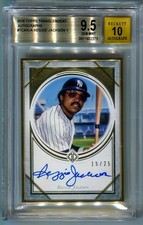 2018 TOPPS TRANSCENDENT REGGIE JACKSON #TCARJA Auto BGS 9.5 GEM MINT /25 POP 1