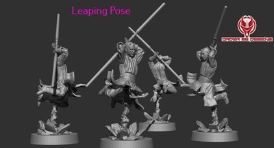 Star Wars Legion 3d printed Darth Maul - Leaping Pose - UNPAINTED