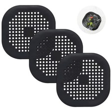 3 Pack Silicone Hair Drain Catcher Square Drain Cover with Suction Cup