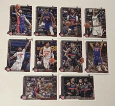 2025-26 Topps Basketball Detroit Pistons Team Set 10 Card Cade Cunningham Ausar