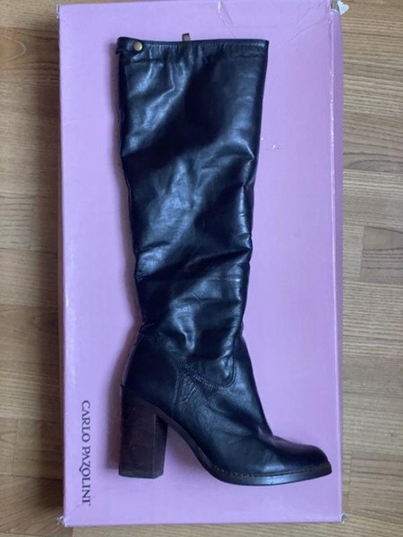 Women Carlo Pazolini Boots Black Leather 37 #107W