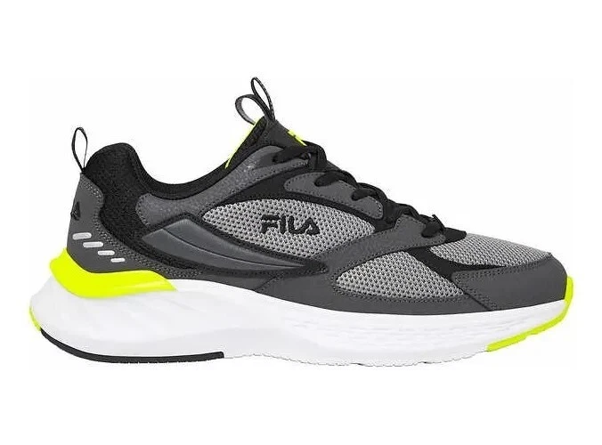 FILA Men's Rapidrise Sneaker Black Grey Yellow Athletic Runnng Shoes 1673606 New