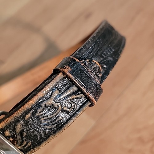 Tony Lama Brown Genuine Leather Western Belt - Made in USA - Youth Size 24 - Picture 7 of 8