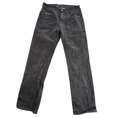 Ecko Unltd 1972 Jeans Mens 32x32 Gray Denim Regular Fit Straight Raw & Uncut