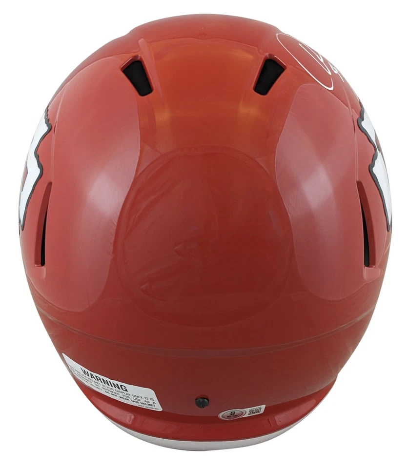 Casco Chiefs Derrick Johnson Auténtico Firmado Tamaño Completo Speed Rep BAS Testigo Foto 2 de 3