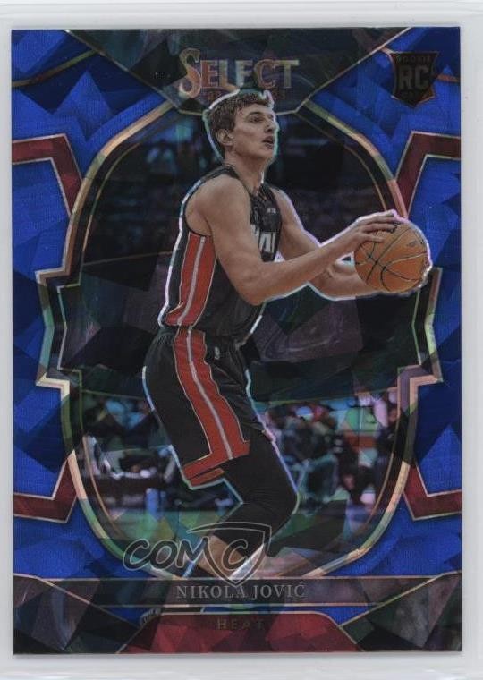 2022 Panini Select Concourse Blue Cracked Ice Prizm Nikola Jovic Rookie RC 12na
