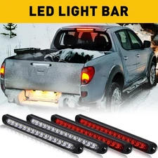 10" LED Truck Trailer Reverse Backup Light Bar Sealed White Red Rear Tail Lights