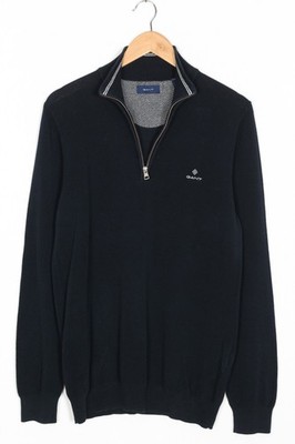 GANT Cotton Pique Half Zip Knitwear Pullover Sweater Herren Größe L VR3526