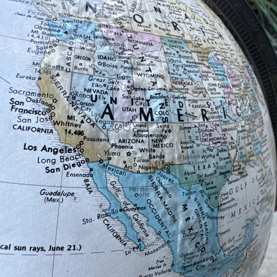 Replogle 12 polegadas Globe World Classic Series madeira genuína Md. EUA - Imagem 4 de 4